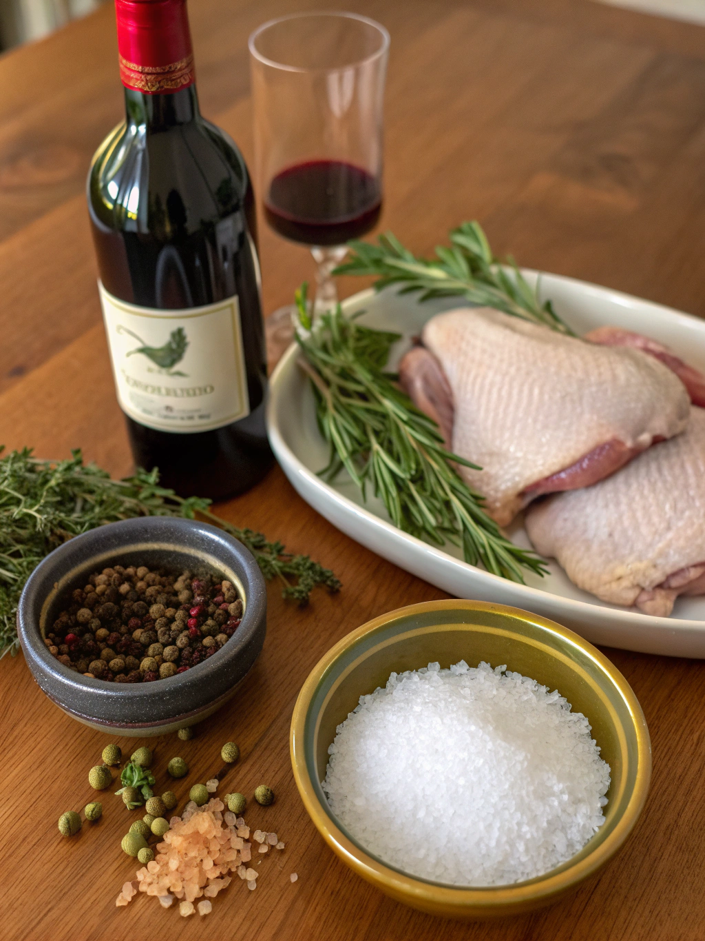 Duck confit red wine ingredients