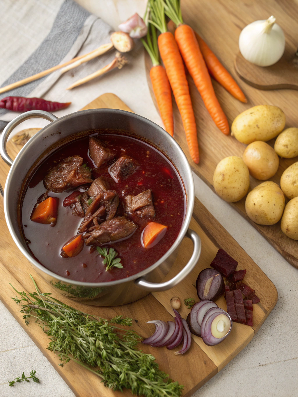Rabbit stew in red wine ingredients