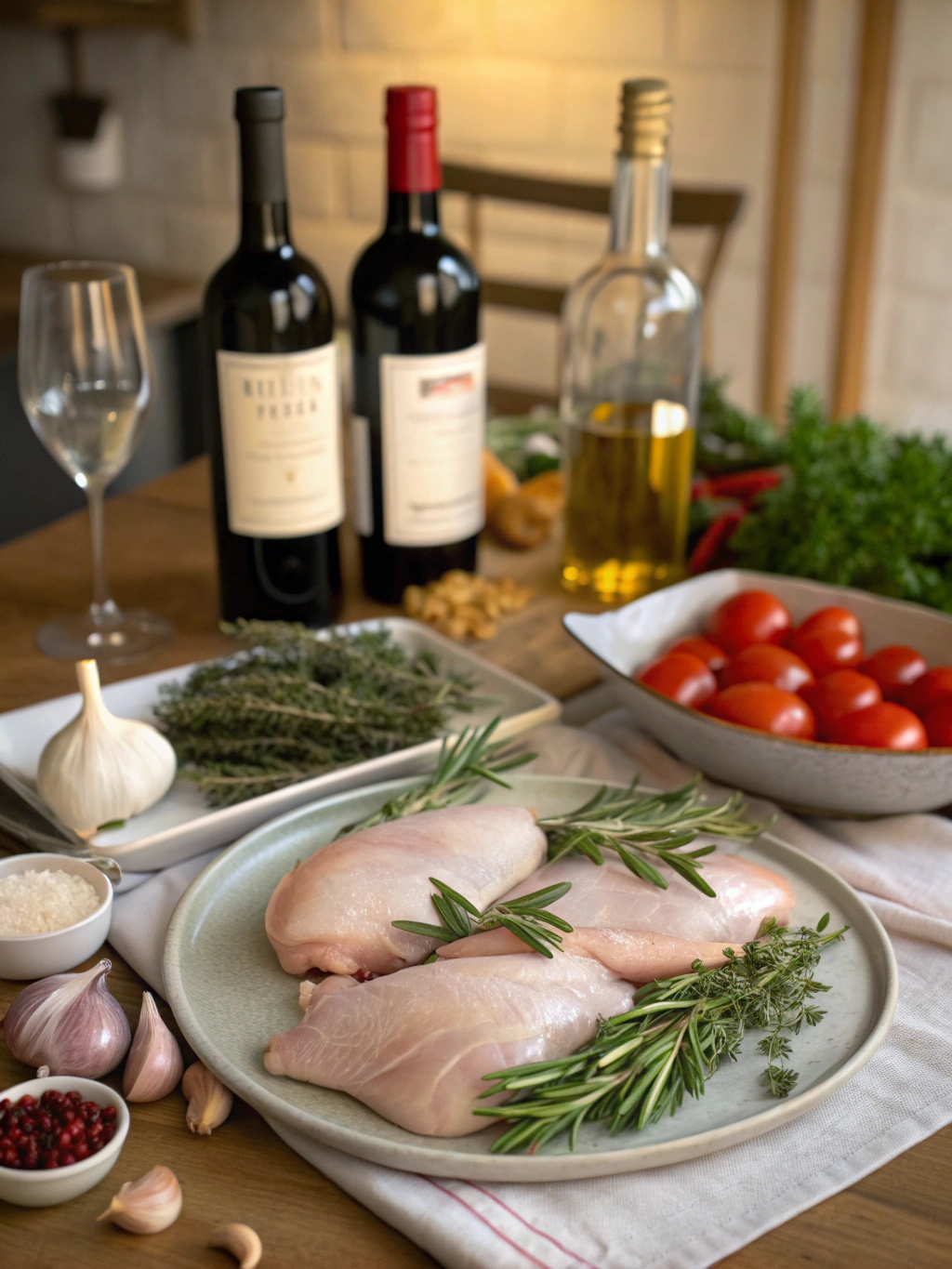 Chicken and wine dinner recipes ingredients