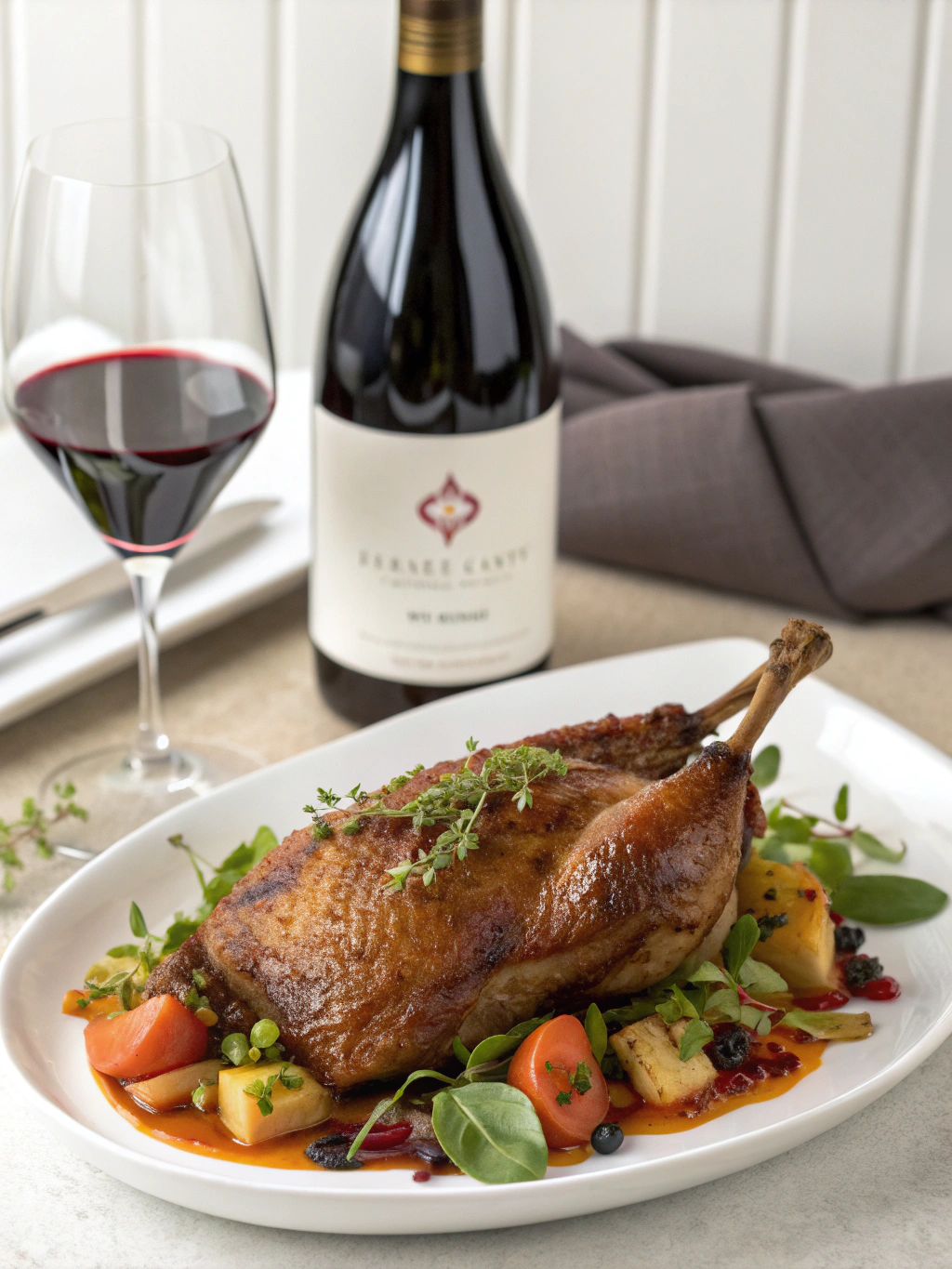 Roast duck and Pinot Noir pairing ingredients